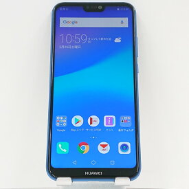 HUAWEI P20 lite HWV32 au クラインブルー 送料無料 本体 c04726 【中古】