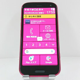 らくらくスマートフォン F-52B ドコモ ピンク 送料無料 本体 c13837 【中古】