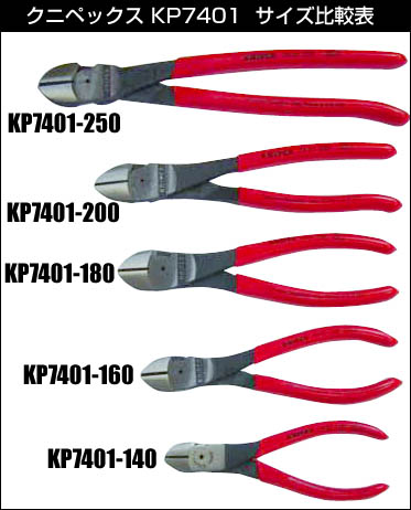 楽天市場】KNIPEX クニペックス 強力型斜ニッパー 250mmタイプ : 工具