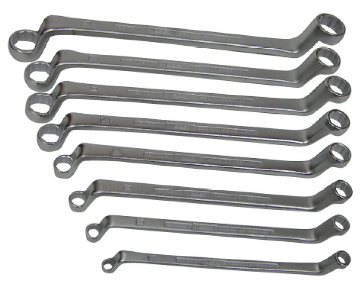 楽天市場】HAZET ハゼットオフセット75°メガネレンチ 8本SET 6mm 