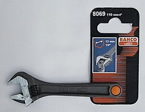 BAHCO(�o�[�R)�X�^���_�[�h�����L�[�����` �G���S80 �n�[�h�n���h���u���b�N�d�グ����110mm �J��13mmBA8069