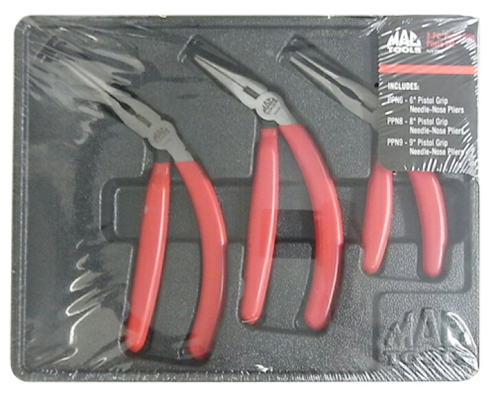 楽天市場】MAC TOOLS マックツールピストルグリッププライヤー3点 