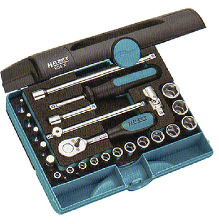 楽天市場】HAZET ハゼットHINOX 1/4 Dr. ソケットラチェットセット 