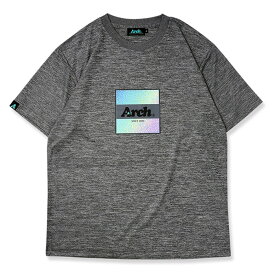 Arch（アーチ）Tシャツ ショートスリーブ hologram box logo tee [DRY]【heather gray】バスケ ウェア 濃灰