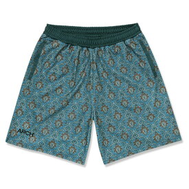 Arch（アーチ）パンツ バスパン damask shorts【stome blue】バスケ ウェア 青