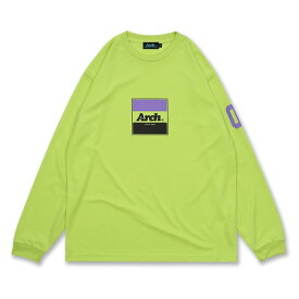 Arch（アーチ）Tシャツ ロングスリーブ trico logo L/S tee [DRY]【lime】バスケ ウェア 緑