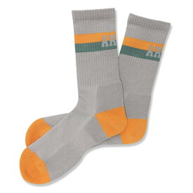 Arch bi-color crew mid. socks【light gray/apricot】 アーチ バスケ ソックス