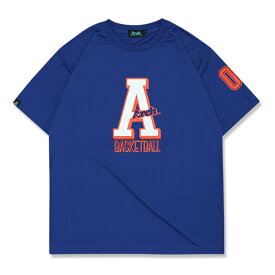 Arch upright block A tee [DRY]【blue】 アーチ バスケ 半袖Tシャツ