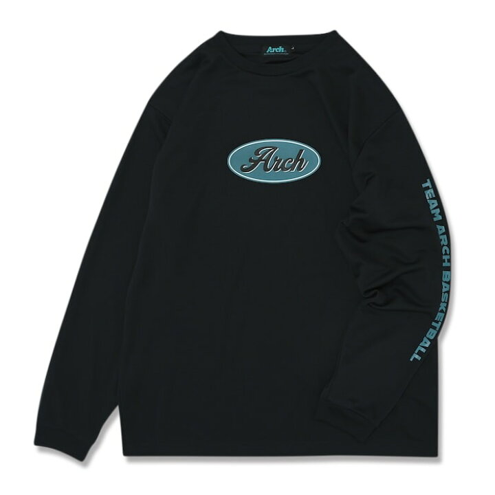 楽天市場】Arch oval logo L/S tee [DRY]【black】 アーチ バスケ 長袖 