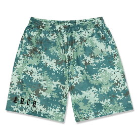 Arch overlap camo shorts【smoky green】 アーチ バスケ ショーツ