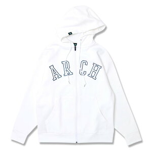 Arch college logo sweat zip parkaywhitez A[` oXP XEFbgWbvp[J[