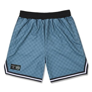 Arch checkered shortsystone bluez A[` oXP V[c