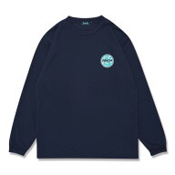Arch leopard block logo L/S tee [DRY]【navy】 アーチ バスケ 長袖Tシャツ