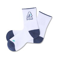 Arch playful logo crew socks【white/blue】 アーチ バスケ ソックス