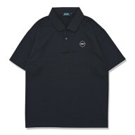 Arch lettered logo polo [DRY]【black】 アーチ バスケ 半袖ポロシャツ