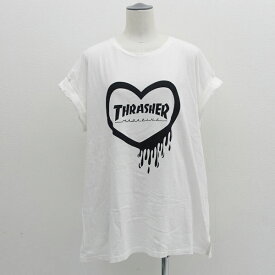 【価格見直し】【2024/03/11】jouetie × THRASHER / ジュエティ スラッシャー ◆半袖Tシャツ/プリント/ホワイト/サイズM 【レディース/ガールズ/LADY/女性/婦人】 【古着】 レディースファッション【中古】