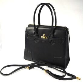 【価格見直し】【2024/04/09】Vivienne Westwood / ヴィヴィアンウエストウッド ■2wayバッグ プレーン レザー ブラック 【バッグ/バック/BAG/鞄/カバン】 VW1【中古】