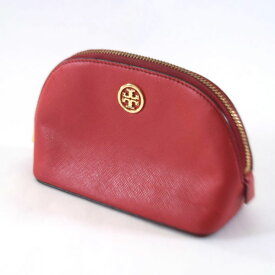 【価格見直し】【2025/10/28】TORY BURCH / トリーバーチ ■ポーチ レザー レッド ブランド【中古】