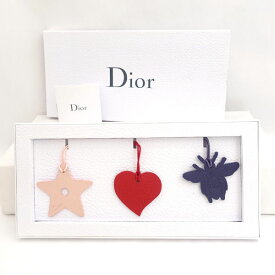 Dior / ディオール ◆チャーム レザー スター ハート ハチ ノベルティ 【KEY/キー/鍵】 ブランド【中古】