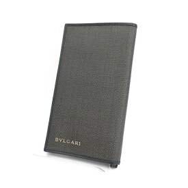 【スーパーSALE】BVLGARI / ブルガリ ■二つ折り 長財布 ウィークエンド ナイロンレザー グレー ブラック 【財布/サイフ/ウォレット/wallet/コイン】 ブランド【中古】