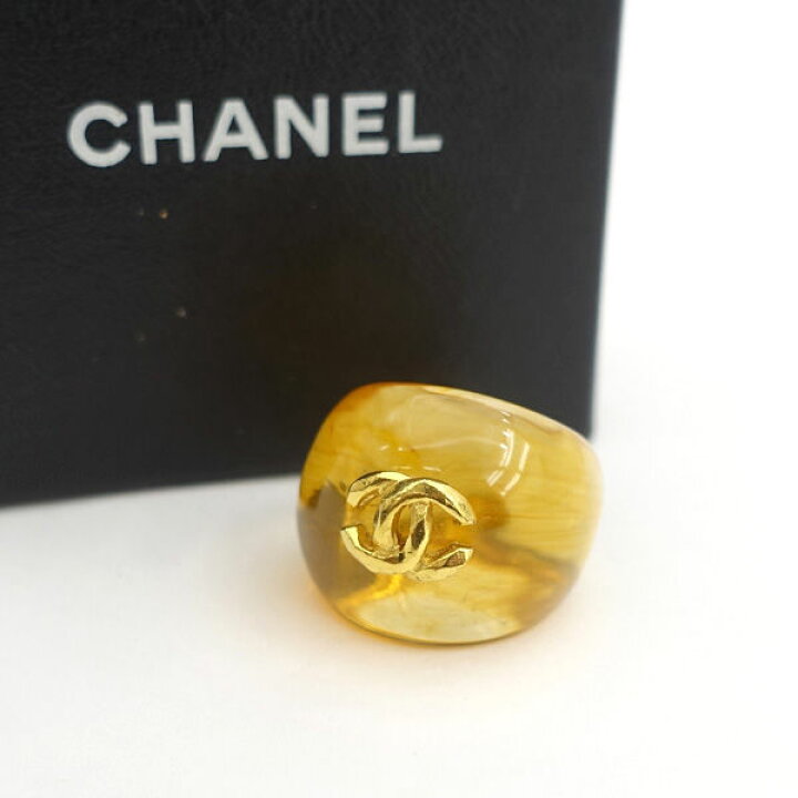 楽天市場】【スーパーSALE】CHANEL / シャネル ◇ロゴ リング ゴールド  