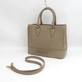 【価格見直し】【2025/07/02】Max Mara / マックスマーラ ◆2wayバッグ/牛革/クロコ型押し 14-51-61347 【バッグ/バック/BAG/鞄/カバン】 レディースファッション【中古】