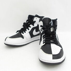 【スーパーSALE】NIKE / ナイキ ◆WMNS Air Jordan 1 Mid/Homage/24.5cm/ブラック×ホワイト/エアジョーダン DR0501-101 【レディース/ガールズ/LADY/女性/婦人】【靴/クツ/シューズ/SHOES】 レディースファッション【中古】