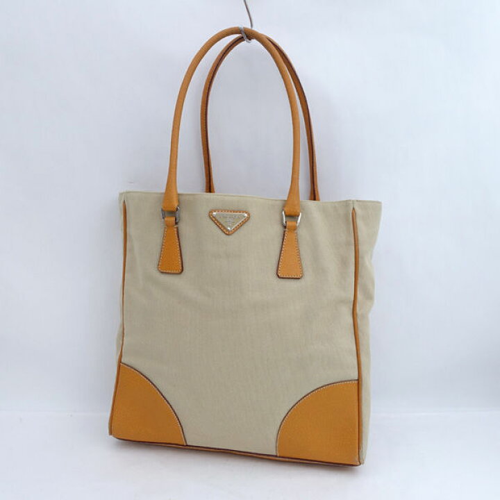 中古【美品】PRADA(プラダ) バッグ ジャガード キャンバス トート  