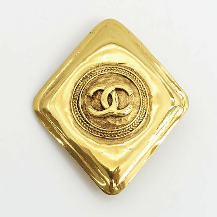楽天市場】【スーパーSALE】CHANEL / シャネル ◇ブローチ ひし形 ココ 