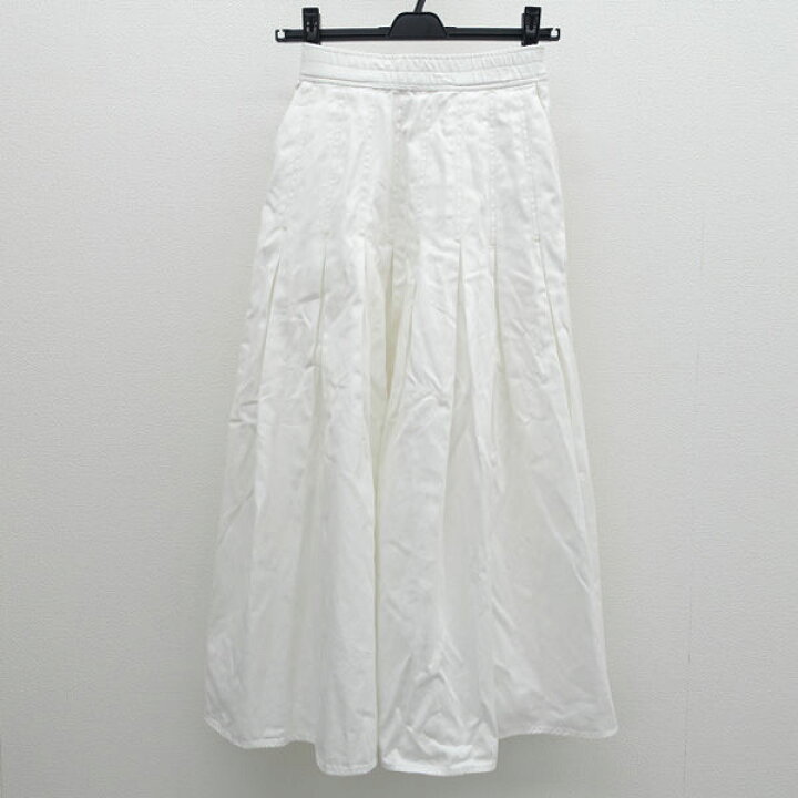 楽天市場】MACHATT / マチャット ◇デニムタックスカート/ホワイト  