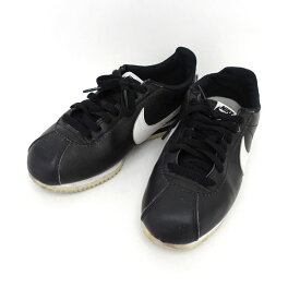 【スーパーSALE】NIKE / ナイキ ◆スニーカー/CLASSIC CORTEZ LEATHER/ブラック/25．5cm 807471-010 【レディース/ガールズ/LADY/女性/婦人】【靴/クツ/シューズ/SHOES】 レディースファッション【中古】