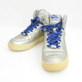 NIKE / ナイキ ◆AIR FORCE 1 HI/エアフォース1 ハイ/シルバー/23.5cm 334031-041 【レディース/ガールズ/LADY/女性/婦人】【靴/クツ/シューズ/SHOES】 レディースファッション【中古】