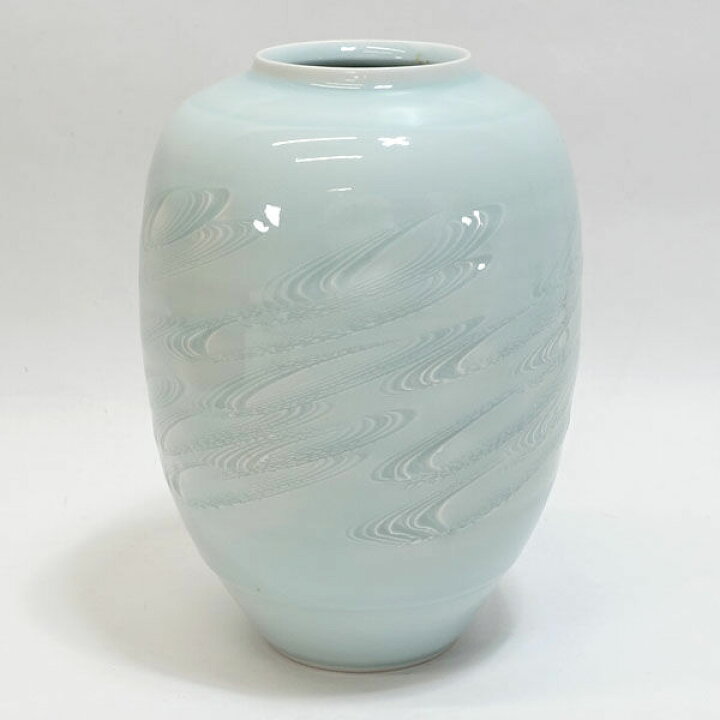 楽天市場】砥部焼 哲山作 □【花器】砥部焼/哲山作 青磁花器 華道具 