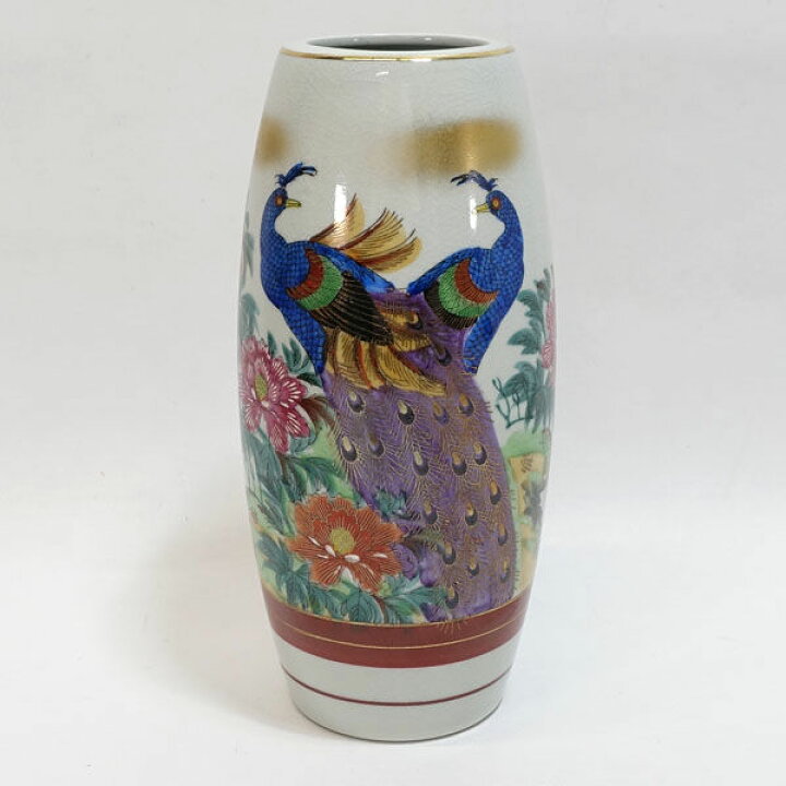 楽天市場】九谷焼 九谷清栄造 ◇【花器】九谷焼/清栄造 花鳥絵 花器 華 