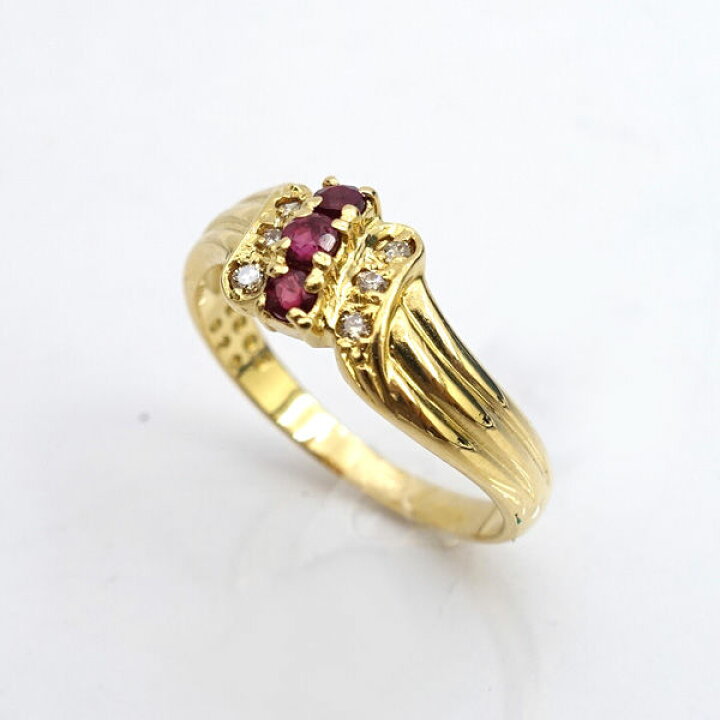 楽天市場】◇K18 ルビー 0.20ct ダイヤ 0.07ct リング 11号 【リング  