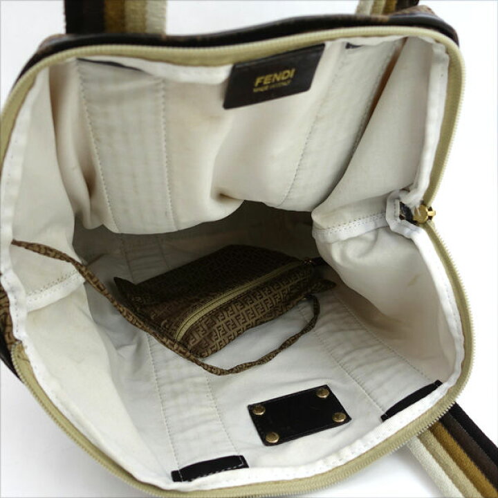 楽天市場】FENDI / フェンディ ◇ズッキーノ トートバッグ ポーチ付き  