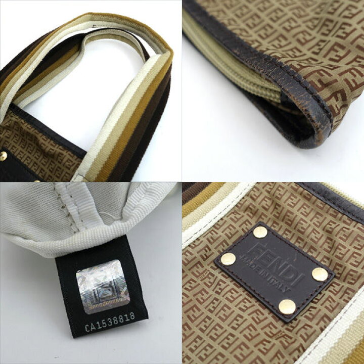 楽天市場】FENDI / フェンディ ◇ズッキーノ トートバッグ ポーチ付き  