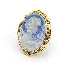 楽天市場】カメオ 指輪 k18の通販 