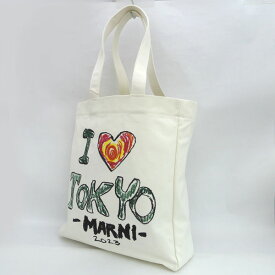 MARNI / マルニ ◆トートバッグ/2023年東京限定/キャンバス/ホワイト/タグ付き SHMQ0064A0 【バッグ/バック/BAG/鞄/カバン】 レディースファッション【中古】
