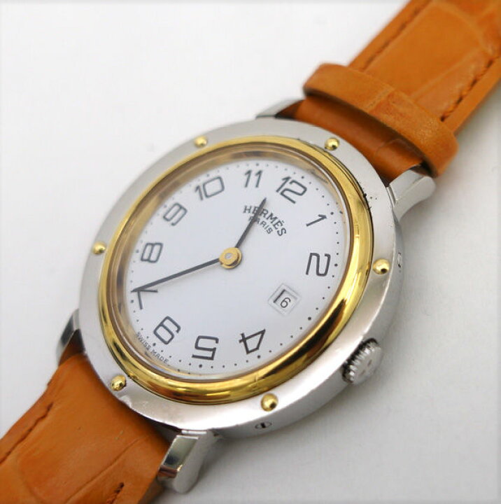 楽天市場】HERMES / エルメス ◇クリッパー デイト ボーイズ 腕時計 