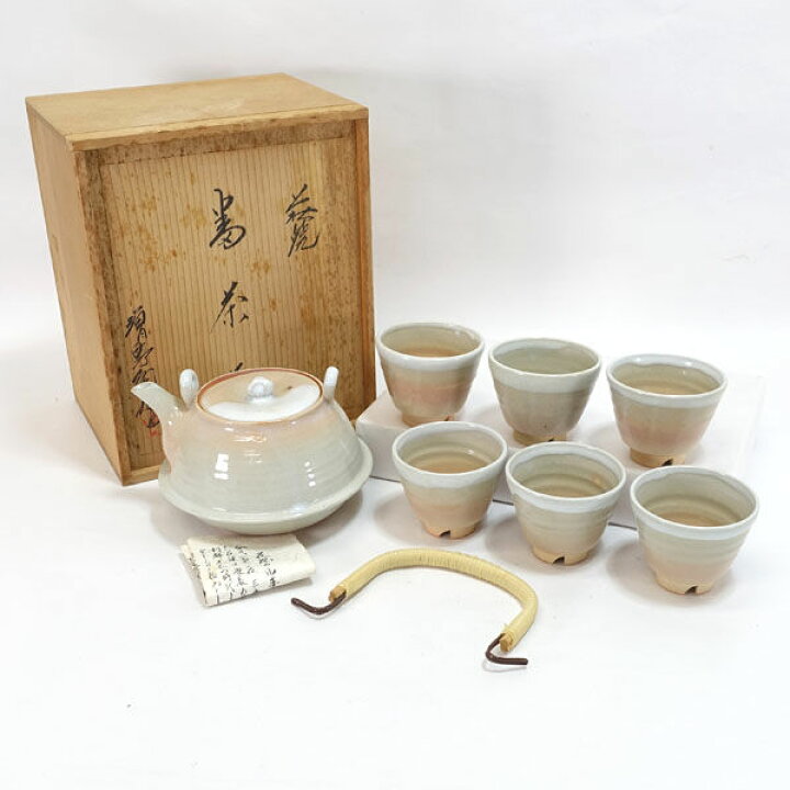 楽天市場】萩焼 増野陶花 ◇【和食器】萩焼/陶花作 茶器揃(急須 湯呑6 