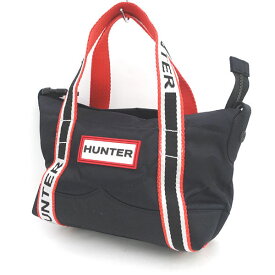 HUNTER / ハンター ◆トート バッグ/ミニ トップ クリップ/ナイロン/ブラック UBS1203KBM 【バッグ/バック/BAG/鞄/カバン】 レディースファッション【中古】