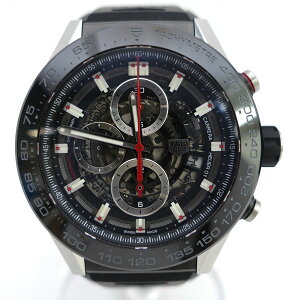 TAG HEUER / �^�O�z�C���[ ���J���� �L�����o�[�z�C���[01 �N���m�O���t �f�C�g �r���v ���X�P �V�[�X���[�o�b�N CAR2A1Z-0 �y�����Y/MEN/�j��/�{�[�C�Y/�a�m�z�y�r���v/Watch�z�y�N���m�O���t�z�y��