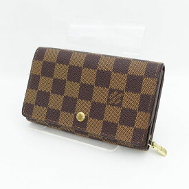 LOUIS VUITTON / ルイヴィトン ◆ポルトフォイユ トレゾール L字ファスナー財布 ダミエ N61736 【財布/サイフ/ウォレット/wallet/コイン】 ブランド【中古】