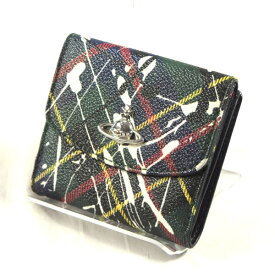 【価格見直し】【2024/03/29】Vivienne Westwood / ヴィヴィアンウエストウッド ■スプラッシュタータン 二つ折り財布 PVC 【財布/サイフ/ウォレット/wallet/コイン】 ブランド【中古】