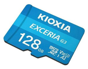 KIOXIA �L�I�N�V�A EXCERIA G3 128GB microSDXC�J�[�h Class10 UHS-I U3 A2 V30 �Ή� (�Ǎ����x�F160MB/s�^�������x�F50MB/s) LMEX2L128GG2