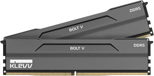 ESSENCORE KLEVV BOLT V �f�X�N�g�b�v�p ���������W���[�� PC5-48000 ( DDR5-6000 ) �Ή� 32GB × 2�� 288pin DDR5 U-DIMM �`���R�[���O���[ KD5BGUA80-60A300H