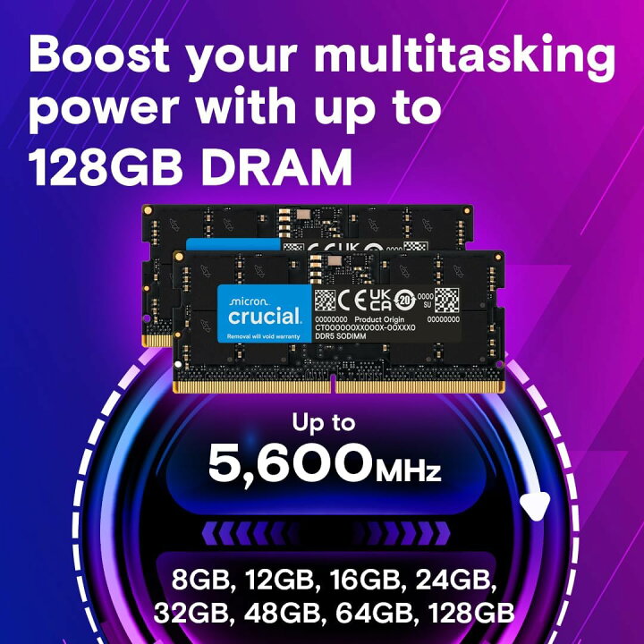 楽天市場】Crucial クルーシャル PC5-44800 DDR5-5600 32GB ノートPC用 