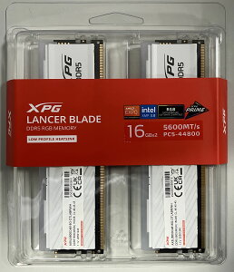 ADATA �G�C�f�[�^ XPG Lancer Blade PC5-44800 DDR5-5600 32GB (16GB x 2��) CL46 �f�X�N�g�b�vPC�p������ 1.1V AX5U5600C4616G-DTLABRWH