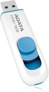 �y10�Z�b�g�zADATA DashDrive C008 USB�t���b�V���h���C�u 16GB �z���C�g/�u���[ AC008-16G-RWE
